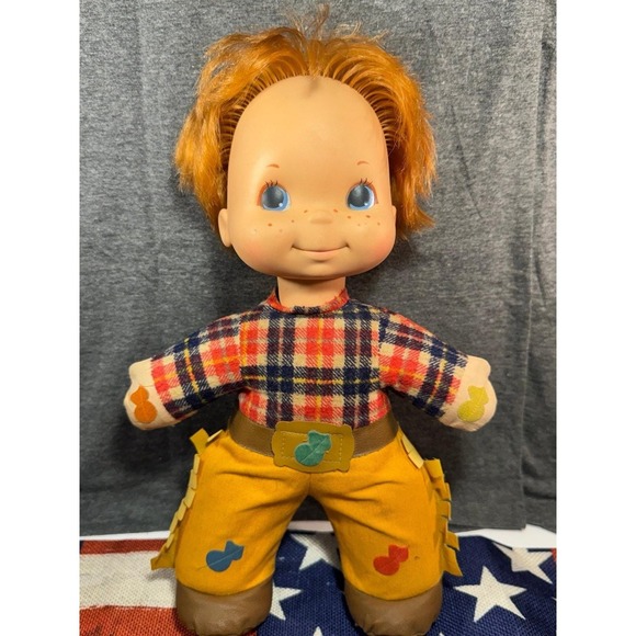 Mattel Other - Vintage 1974 Mattel Love Notes Bucky Doll Cowboy Musical Toy Red Hair Plaid Chap